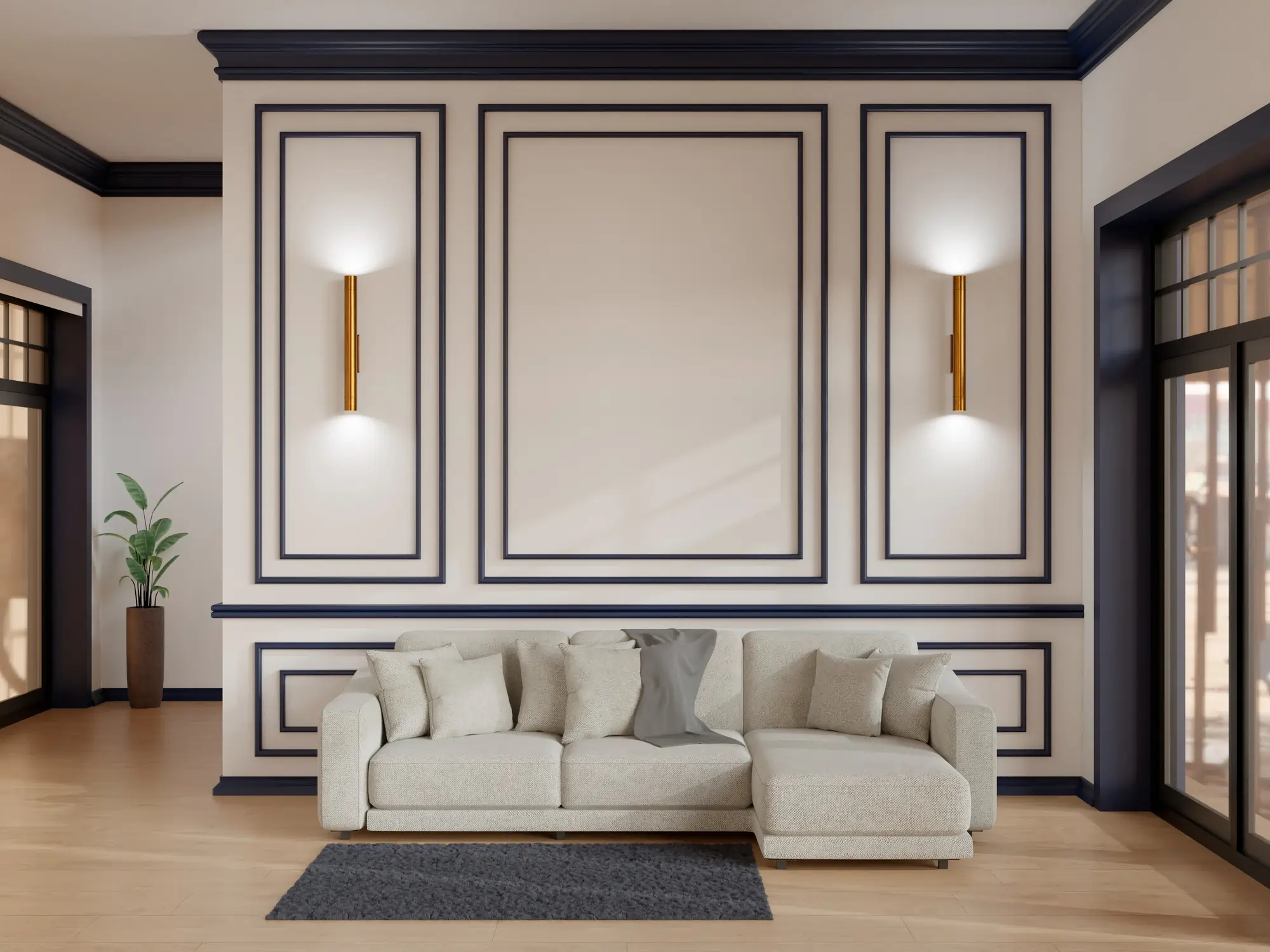 Custom interior carpentry and accent wall